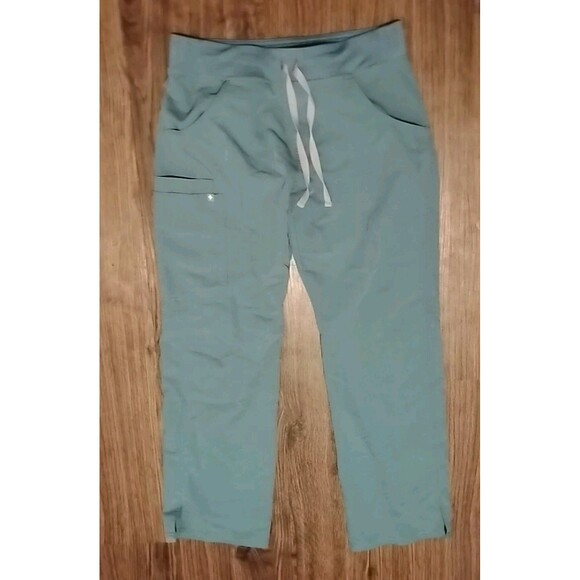 figs Technical Collection kade Scrub Pants Women's Size Small Stretch Blue Green - Picture 1 of 6